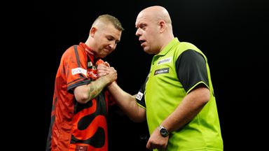 Michael van Gerwen needs to beat Nathan Aspinall in Sheffield this week and then win the night in order to make the Premier League Darts playoffs