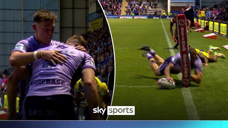Joe Burgess scored a stunning try in the corner after wonderful attacking play from Lewis