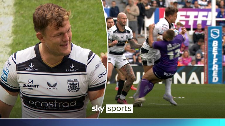 Hull FC's Liam Knight was sent off for a high shoulder charge hit vs Huddersfield Giants