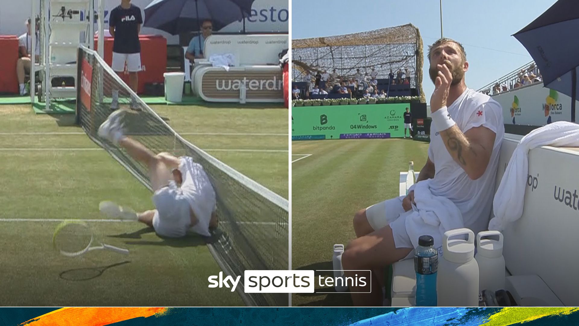 'It's STUPID!' | Player rants at umpire and refuses to restart after falling into net!