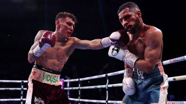 Francisco Rodriguez catches Galal Yafai as he hands the Olympic gold medallist a punishing defeat (Photo: Mark Robinson/Matchroom)