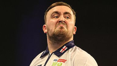 Luke Littler during England's defeat to Germany at the World Cup of Darts (Pic: Jenny Segers, PDC Europe)