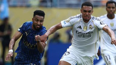 Trent Alexander-Arnold in action at the Hard Rock Stadium in Miami