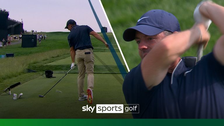 McIlroy launched his club down the fairway in anger and smashed a tee marker during a frustrating second round