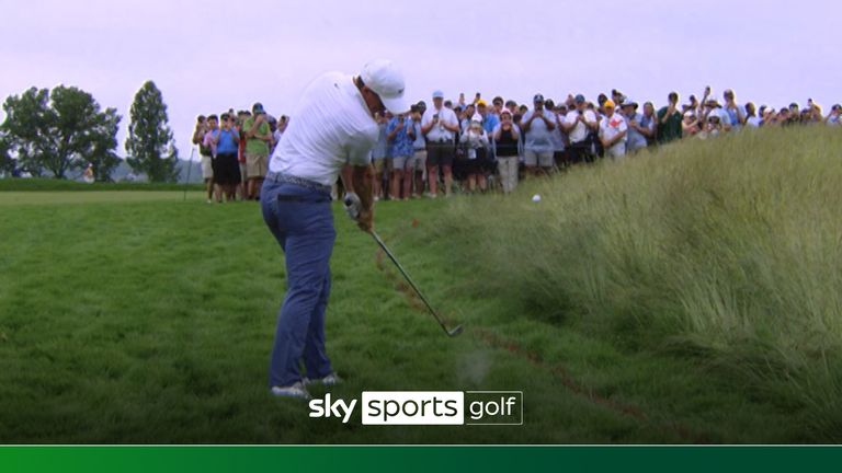 Rory McIlroy hit over the heads of spectators on the fourth hole during the final round of the US Open at Oakmont