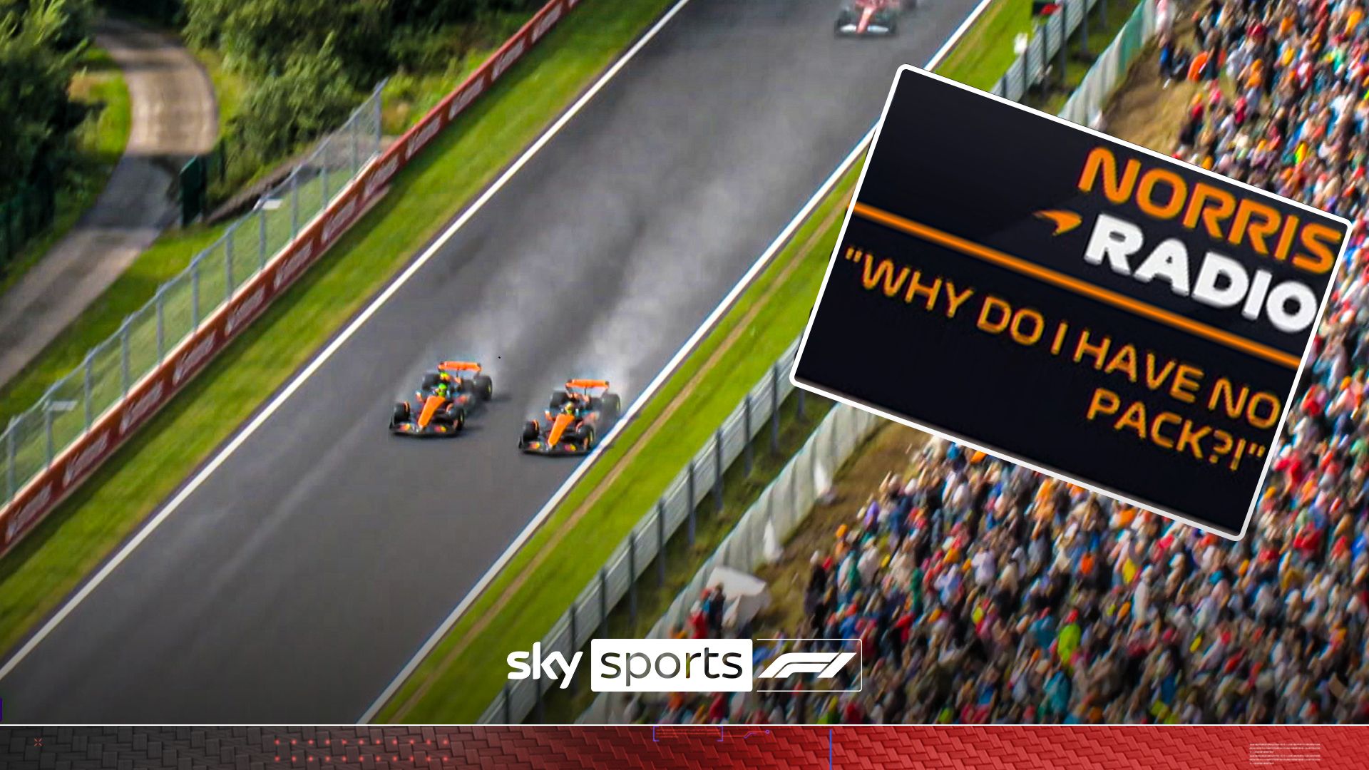 Piastri 'breezes' past Norris in wet conditions at start of Belgian GP