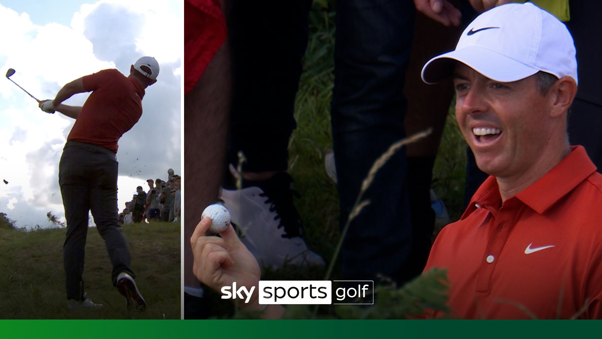 Bizarre moment as McIlroy hits two balls at once at The Open!