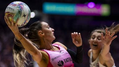 London Pulse's Alicia Scholes and Loughborough Lightning's Beth Cobden going head-to-head