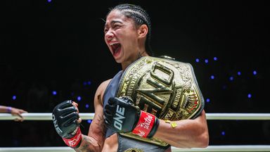 Allycia Hellen Rodrigues celebrates her latest title defence