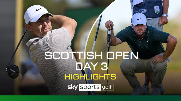 Highlights from the third round of the Scottish Open at The Renaissance Club in Scotland.