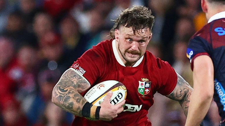 Lions loosehead prop Andrew Porter forced his way over for their second try
