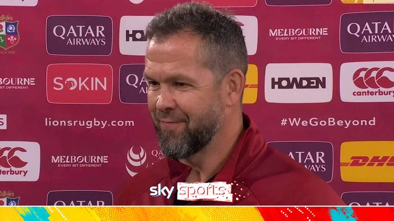 Andy Farrell habló con Sky Sports mientras los británicos e irlandeses sellaron una victoria de serie contra Australia tras un ensayo de última hora