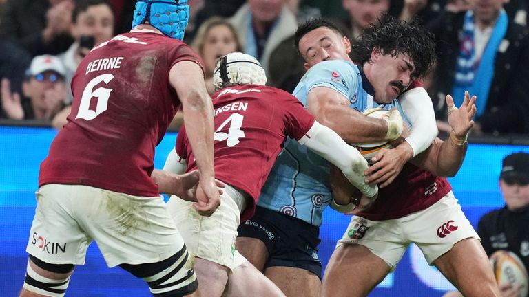 Charlie Gamble had a first half try ruled out for the Waratahs