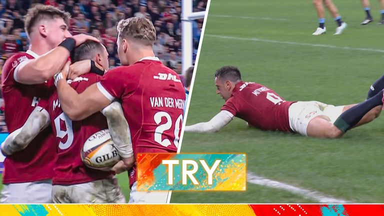 Mitchell scored the Lions' third try of the night against the Waratahs