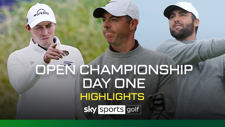 Highlights from the first round of The 153rd Open at Royal Portrush, where plenty of players challenged for the lead