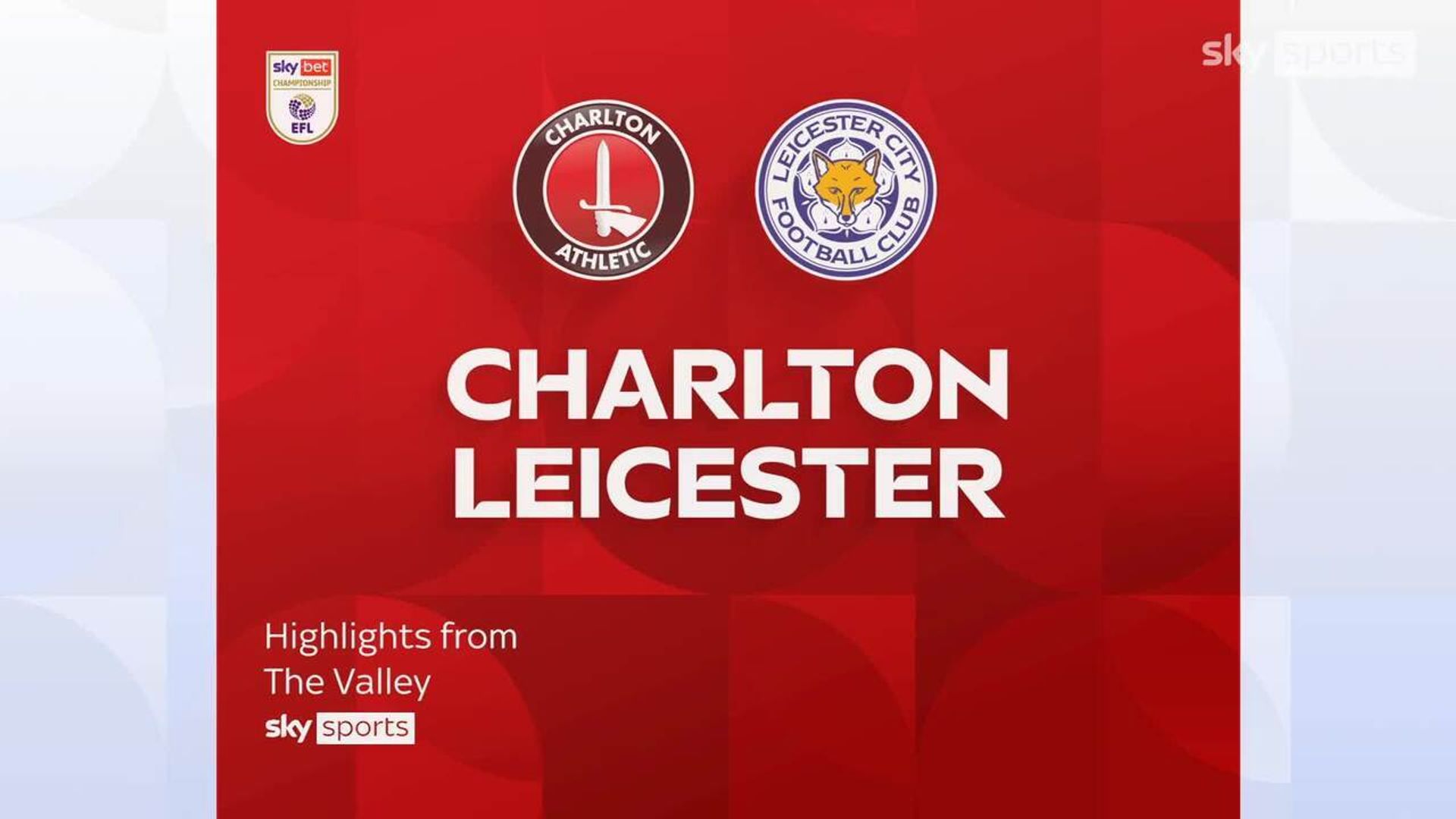 Charlton 0-1 Leicester City