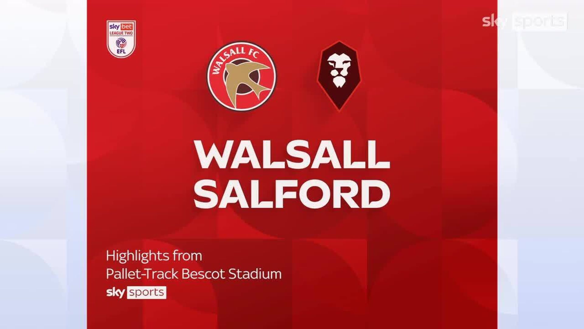 Walsall 1-0 Salford