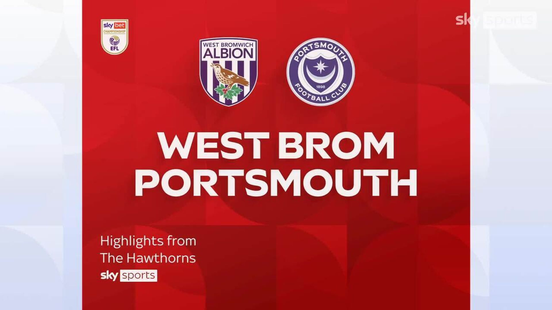 West Brom 1-1 Portsmouth 