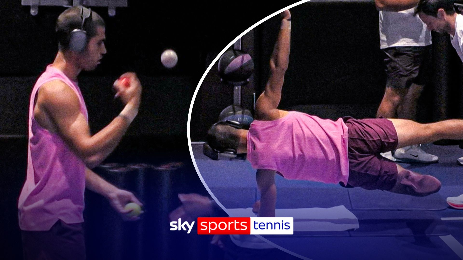 'It's like he's ready to join the circus!' | Alcaraz's BIZARRE warm up routine!