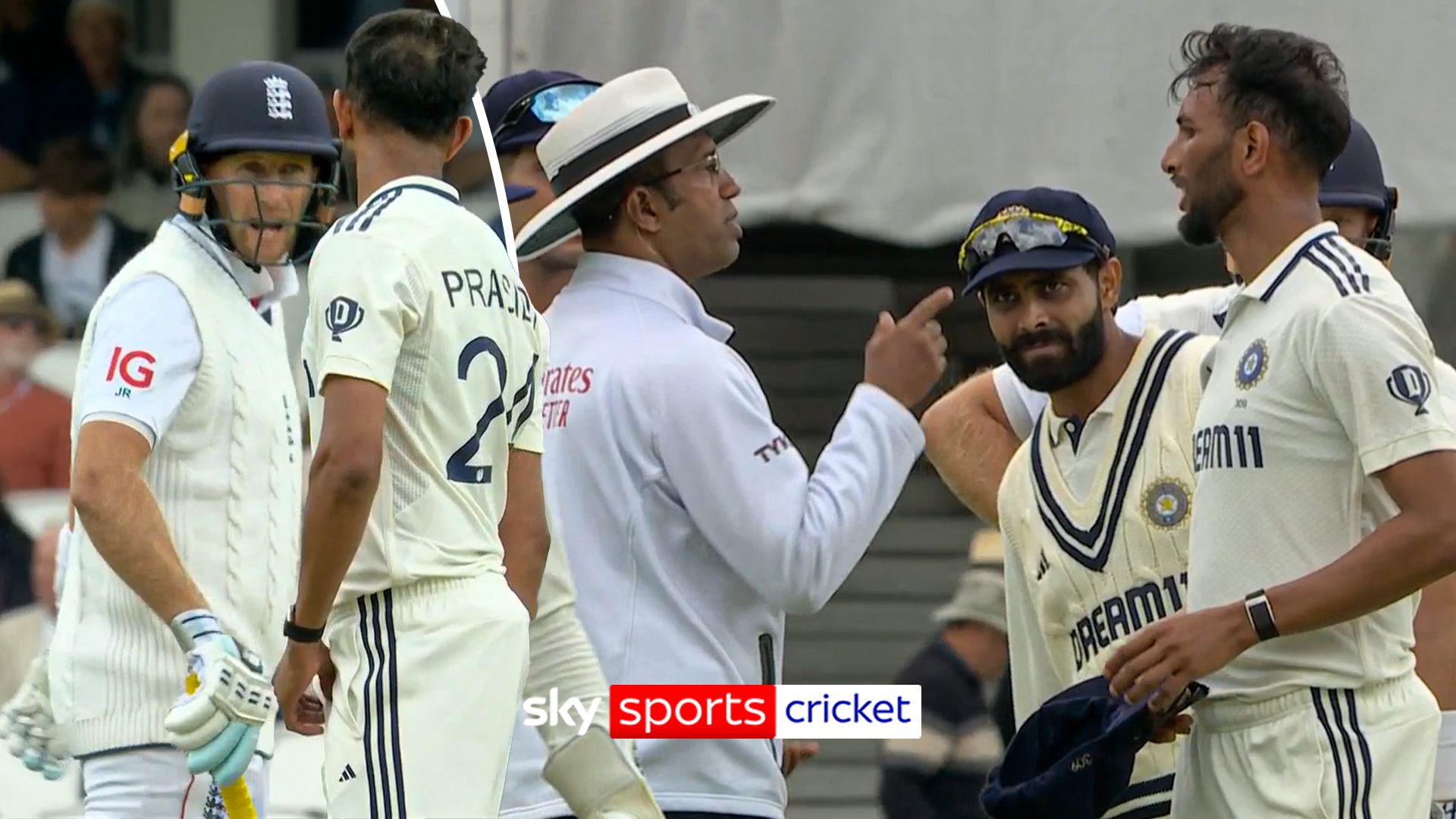 'Very rare to see Joe like that' | Umpire steps in as Root and Krishna clash