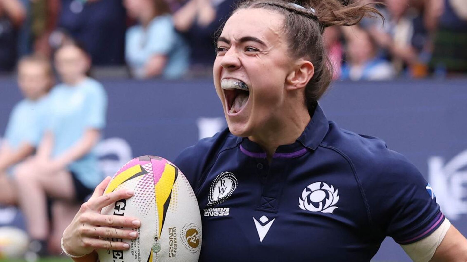 McGhie hat-trick as Scotland hits Wales for six at Women's Rugby World Cup