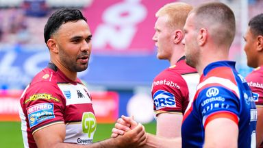 Bevan French (left) scored a try and had a huge hand in three others as Wigan Warriors eased to victory over Wakefield Trinity