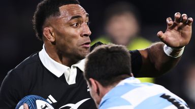 Sevu Reece scored two first-half tries for New Zealand in their 41-24 win over Argentina