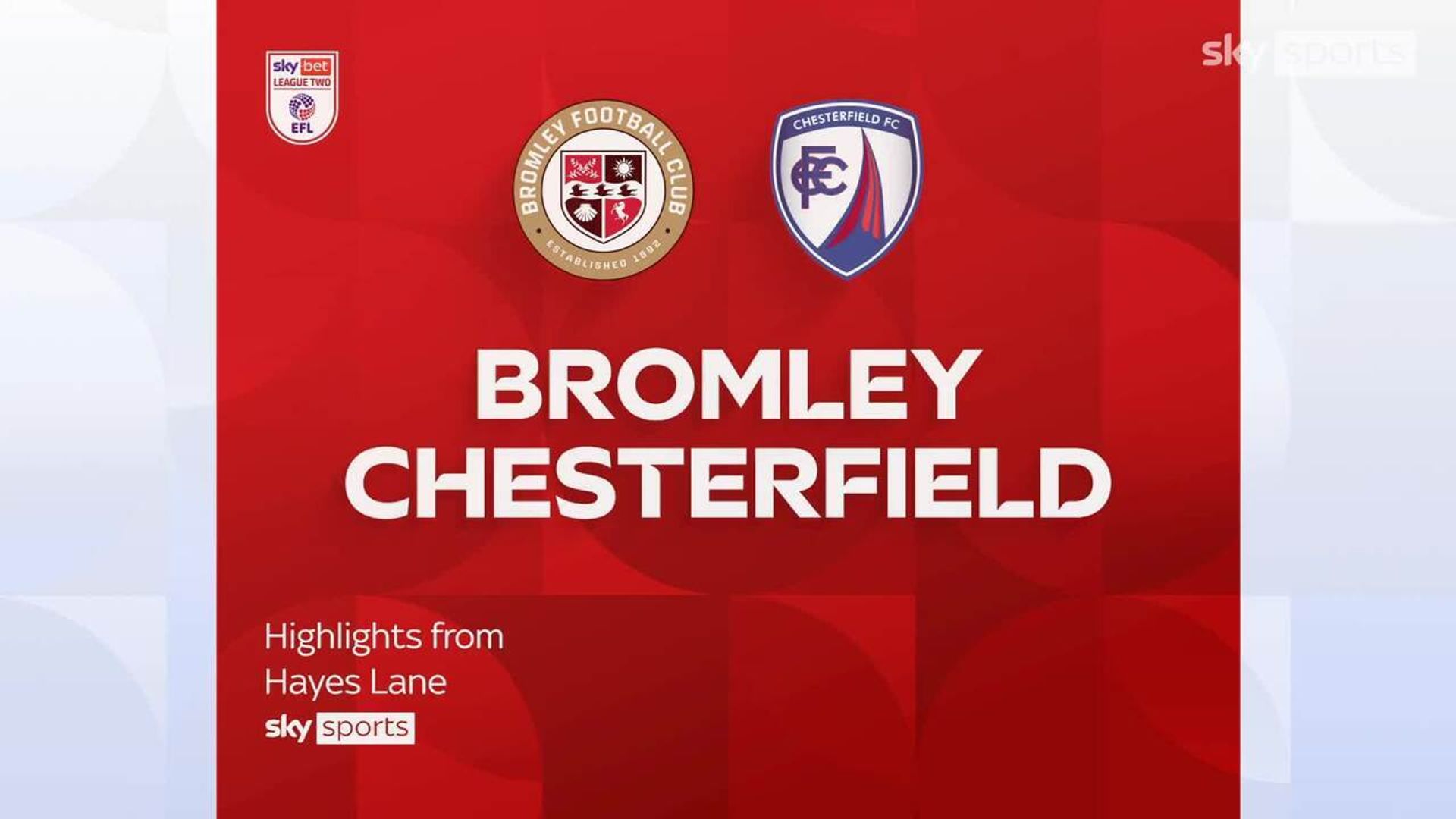 Bromley 2-2 Chesterfield 