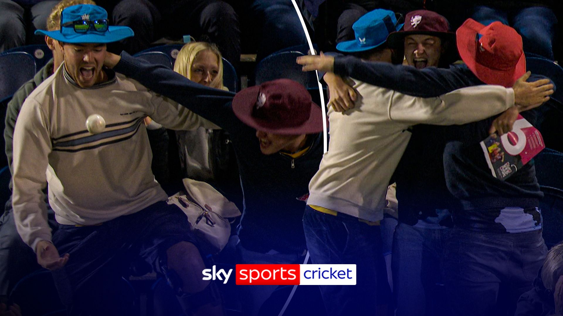 'What an effort!' Fan goes WILD after stunning one-legged crowd catch!