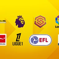 Competition logos for England's top four tiers. the WSL, Bundesliga, LaLiga, Ligue 1, Serie A and the Scottish Premiership