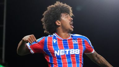 Crystal Palace's Chris Richards celebrates scoring against Millwall