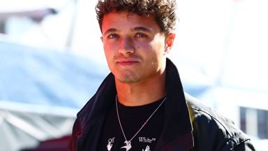 Lando Norris arriving at the Italian Grand Prix