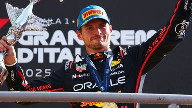 Max Verstappen celebrates his Italian Grand Prix victory