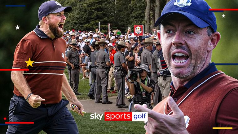 A look at how Team Europe dealt with a raucous Bethpage crowd on day two of the Ryder Cup