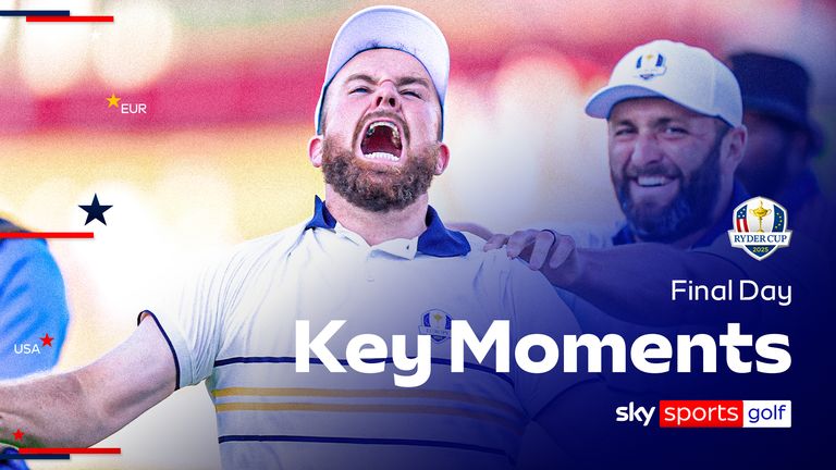 Highlights of the key moments from the final day of the 2025 Ryder Cup, where Europe held on to retain the trophy 