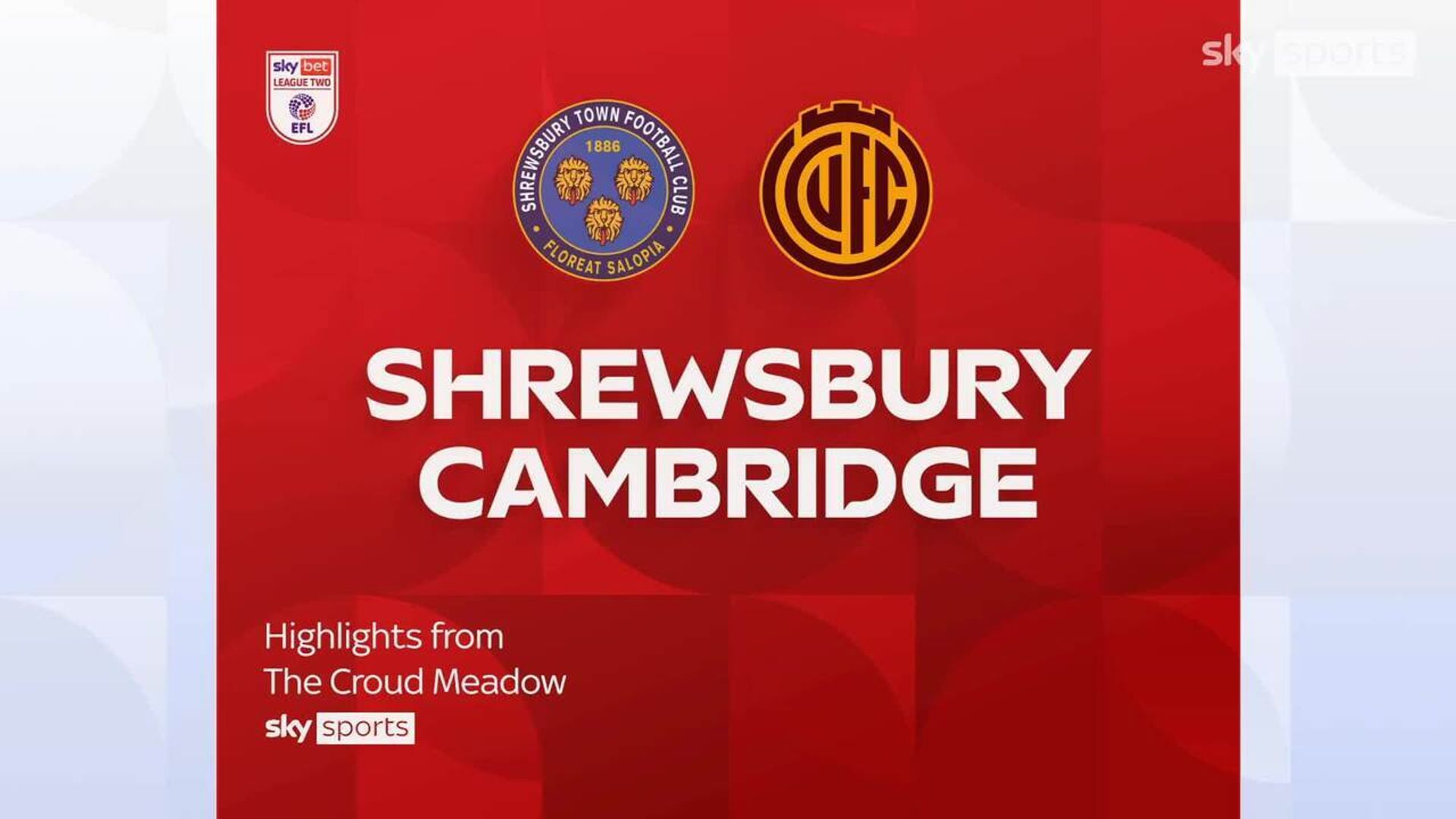 Shrewsbury 2-0 Cambridge Utd