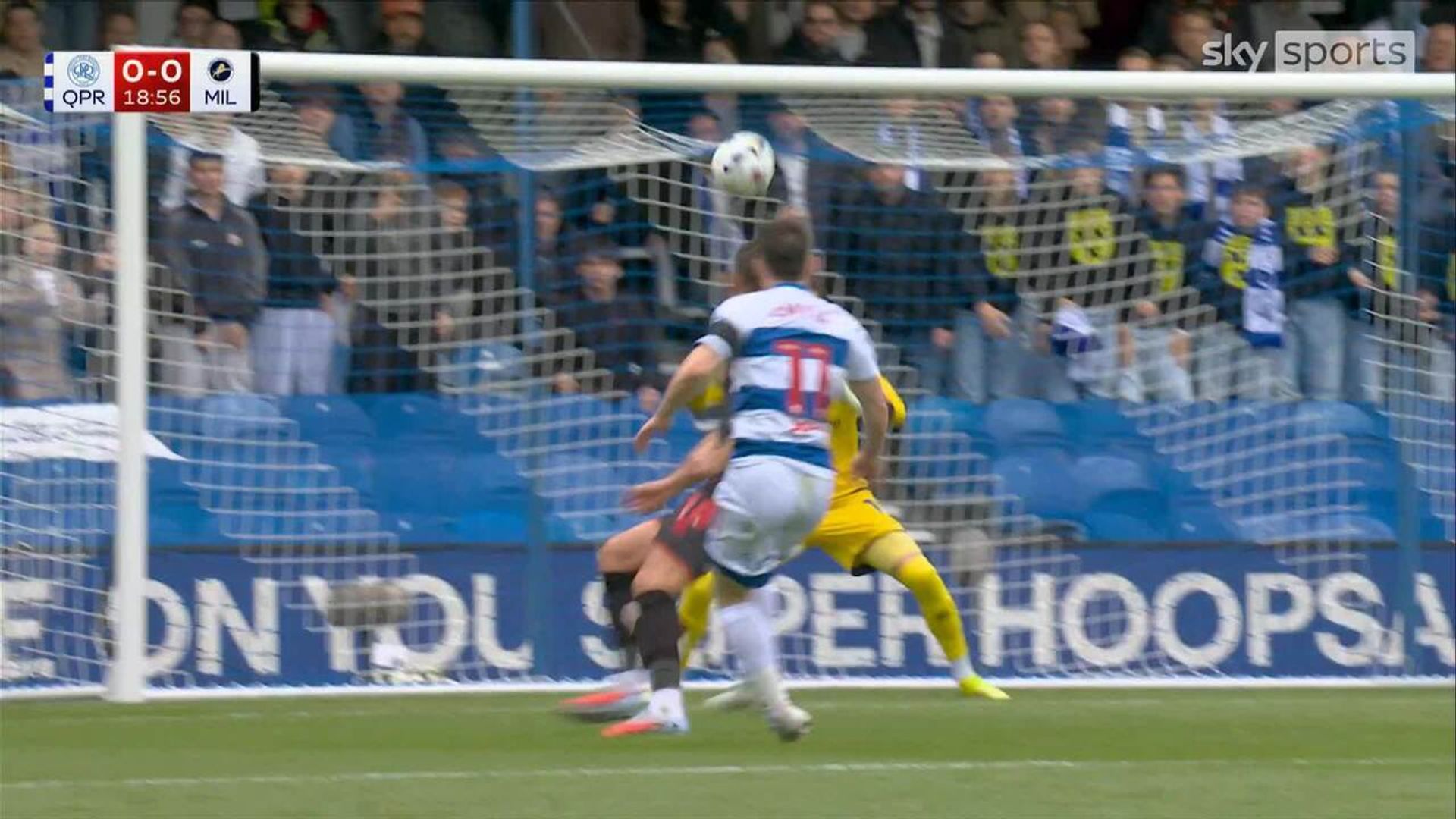 QPR go close as Smyth hits crossbar vs Millwall
