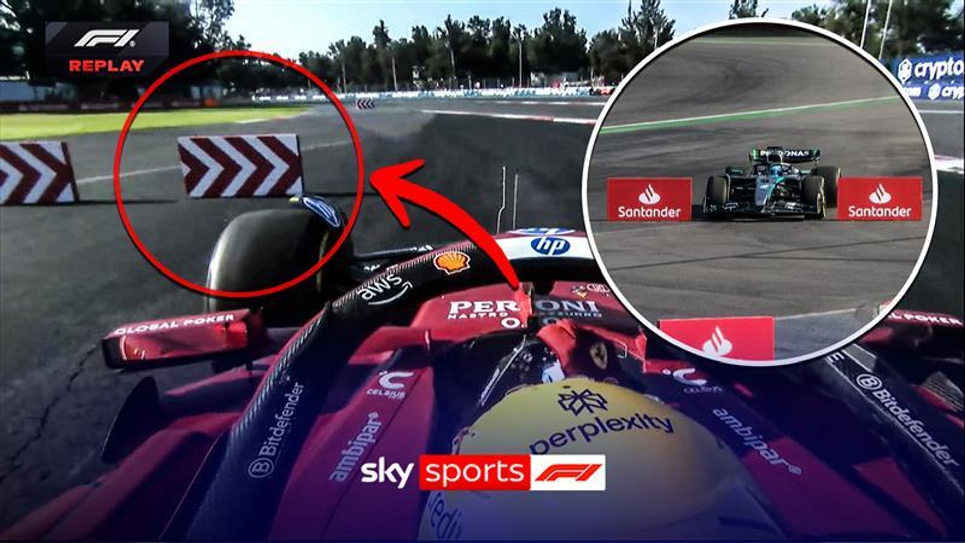 Russell and Hamilton edge sign as both caught out on same corner