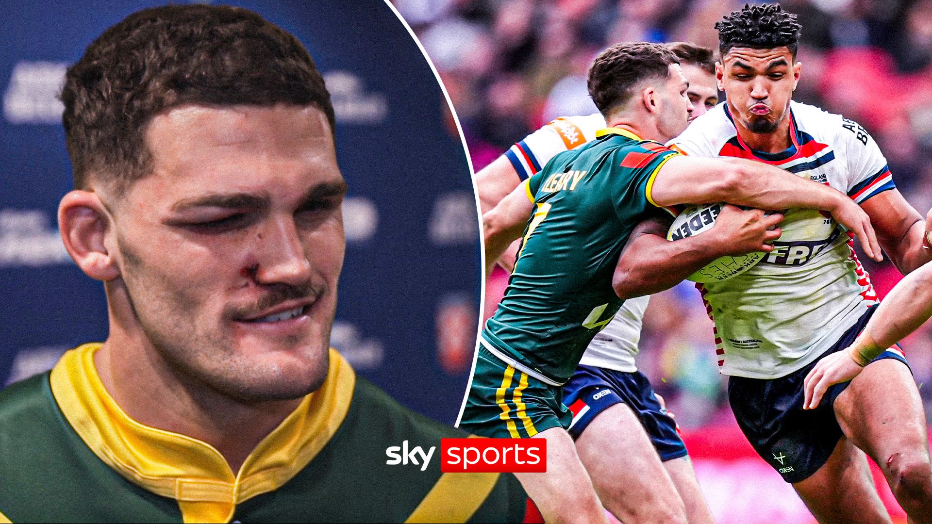 Cleary reacts to 1-0 lead in RL Ashes series vs England at Wembley - 'It's pretty mad!'
