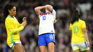England were beaten by Brazil in their first match since winning Euro 2025