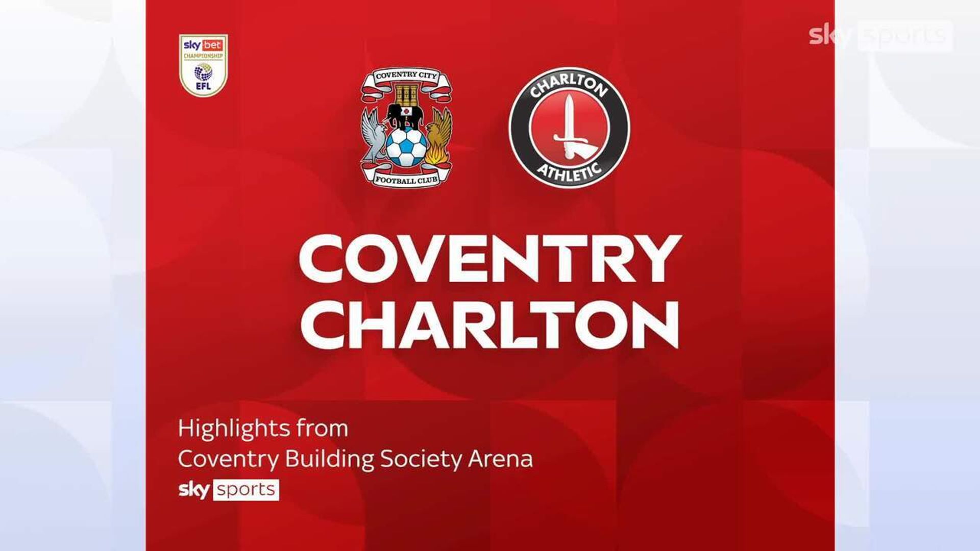 Coventry 3-1 Charlton