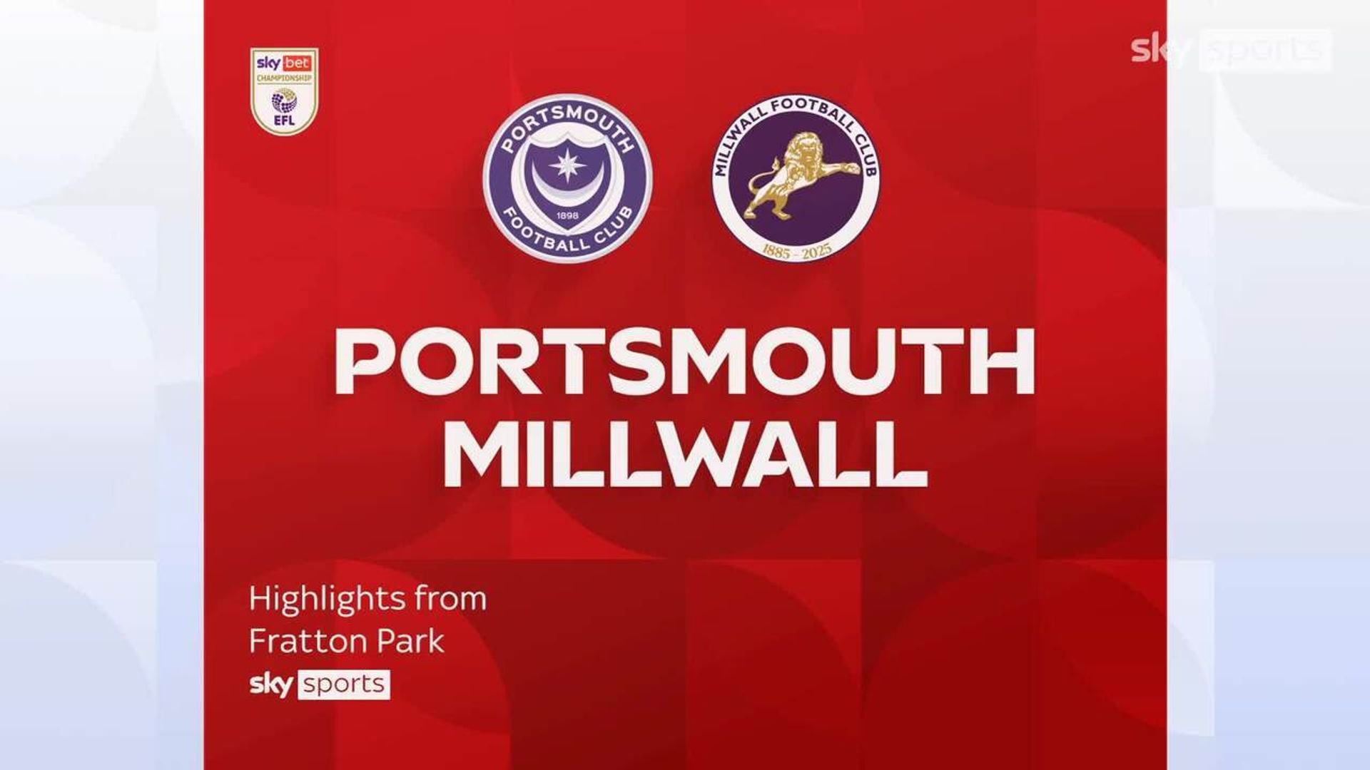 Portsmouth 3-1 Millwall