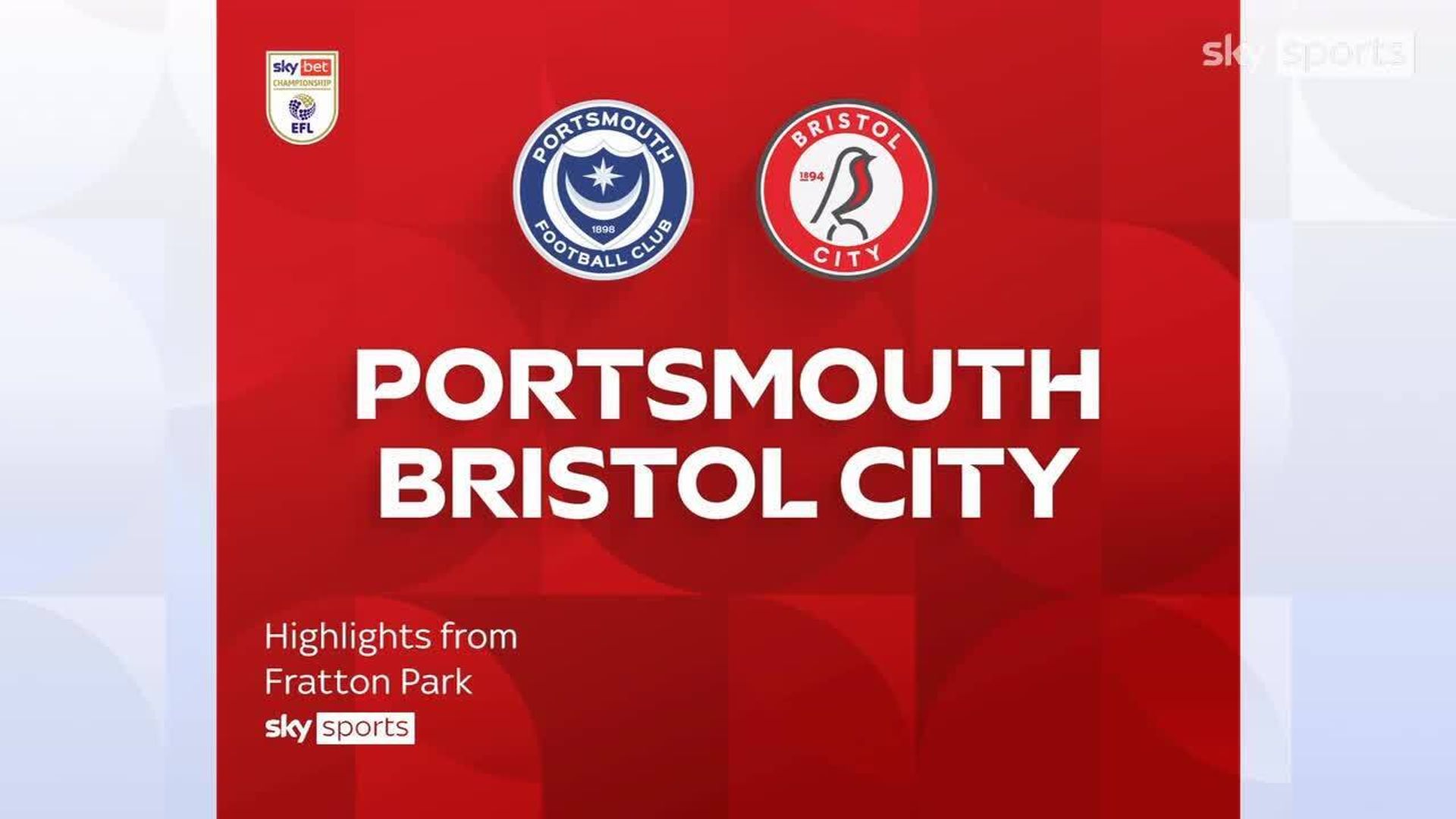 Portsmouth 0-1 Bristol City