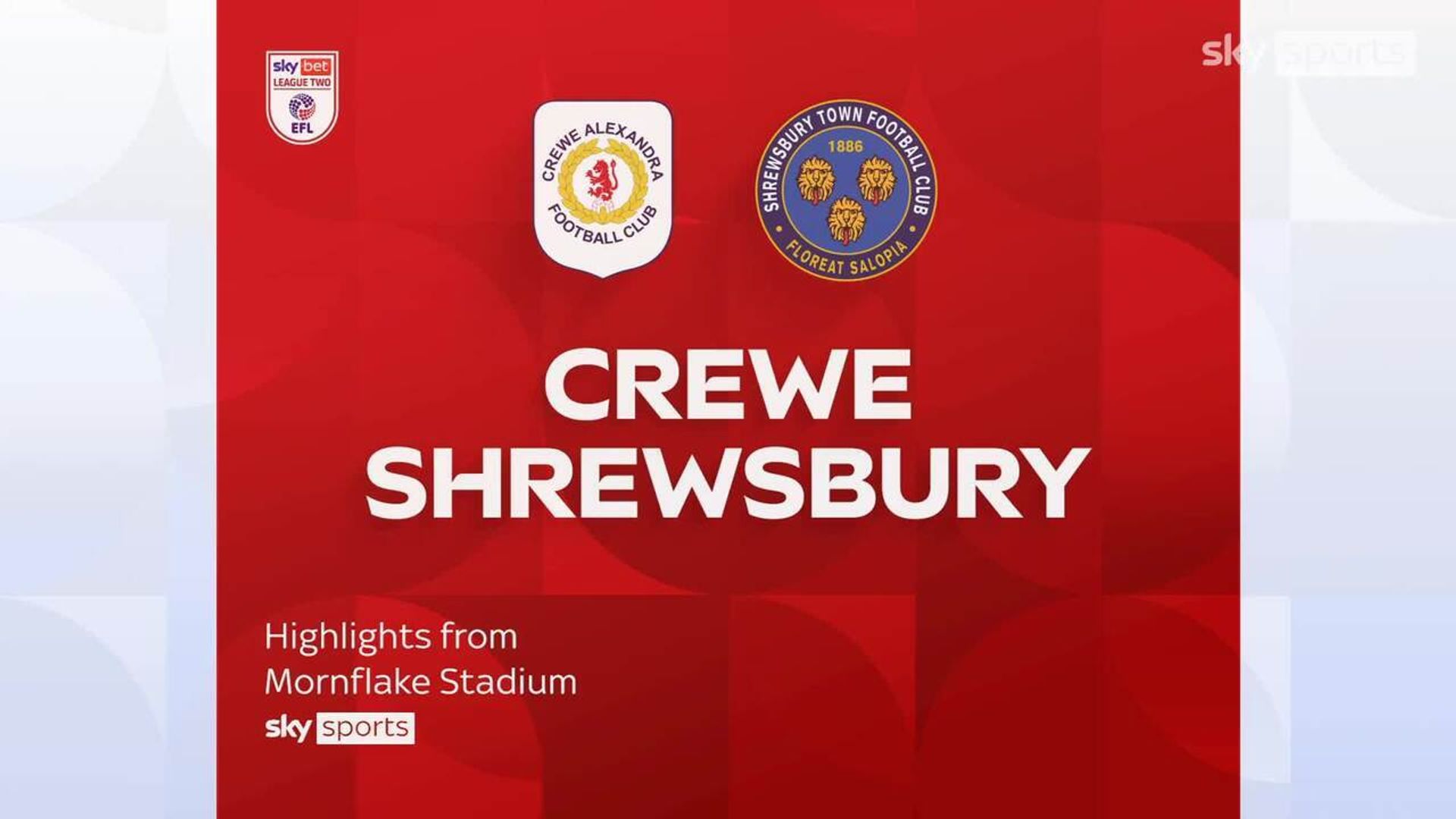 Crewe 3-1 Shrewsbury