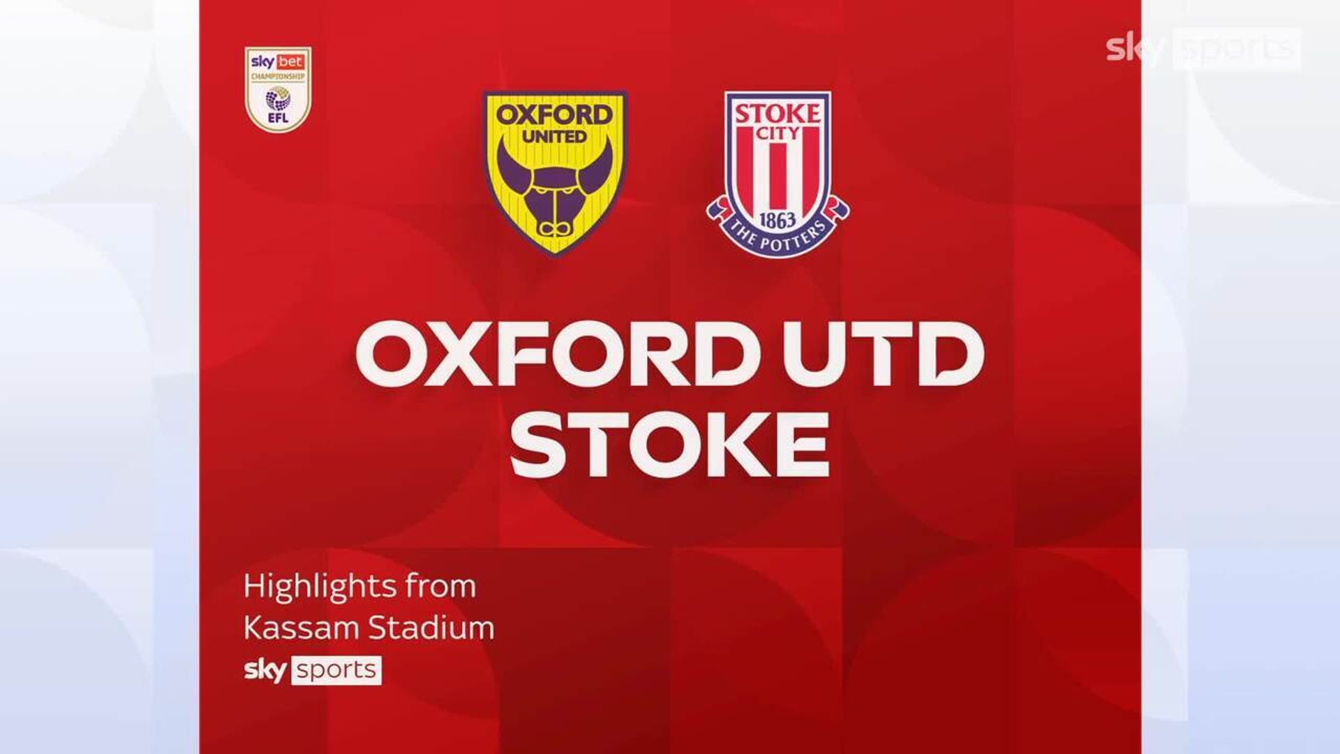 Oxford 0-3 Stoke