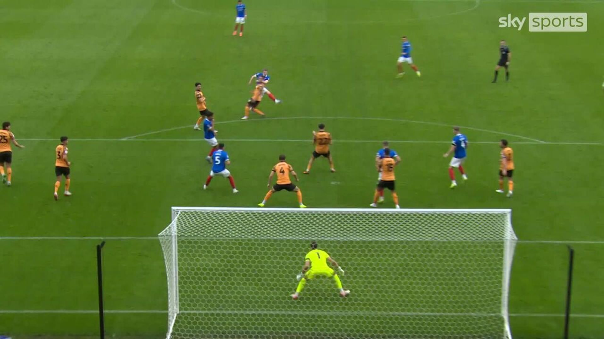 Devlin's deflected strike puts Portsmouth ahead