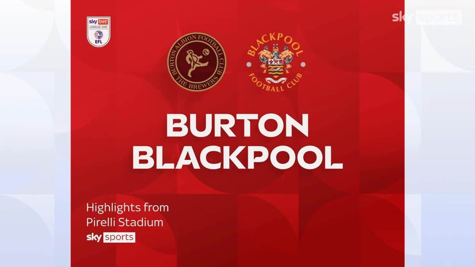 Burton 1–0 Blackpool