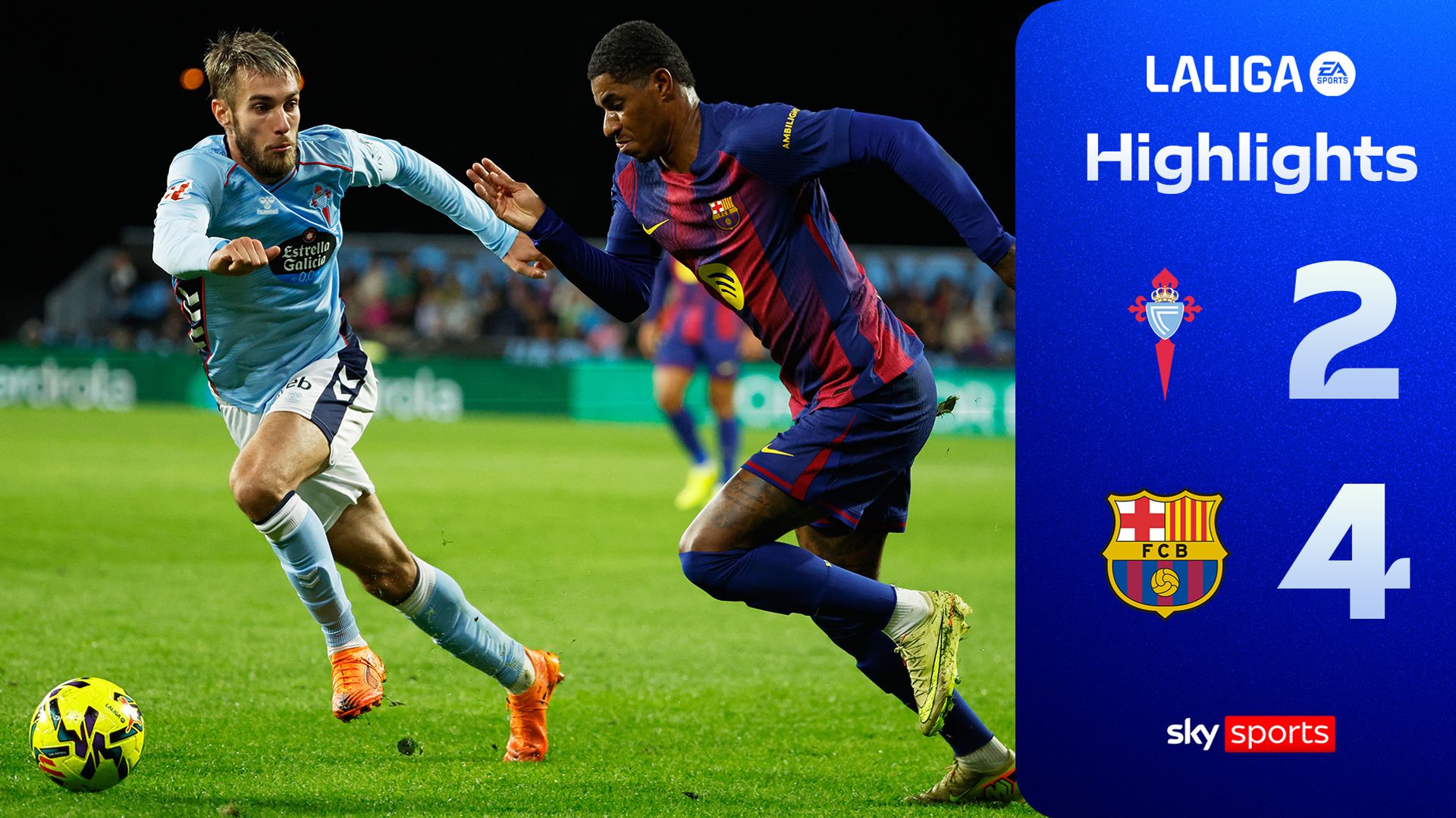 Rashford's starring assists help Barca to victory over Celta 