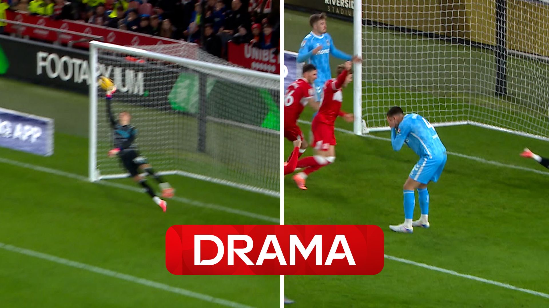 From the sublime to the ridiculous! Coventry score own goal moments after super save!