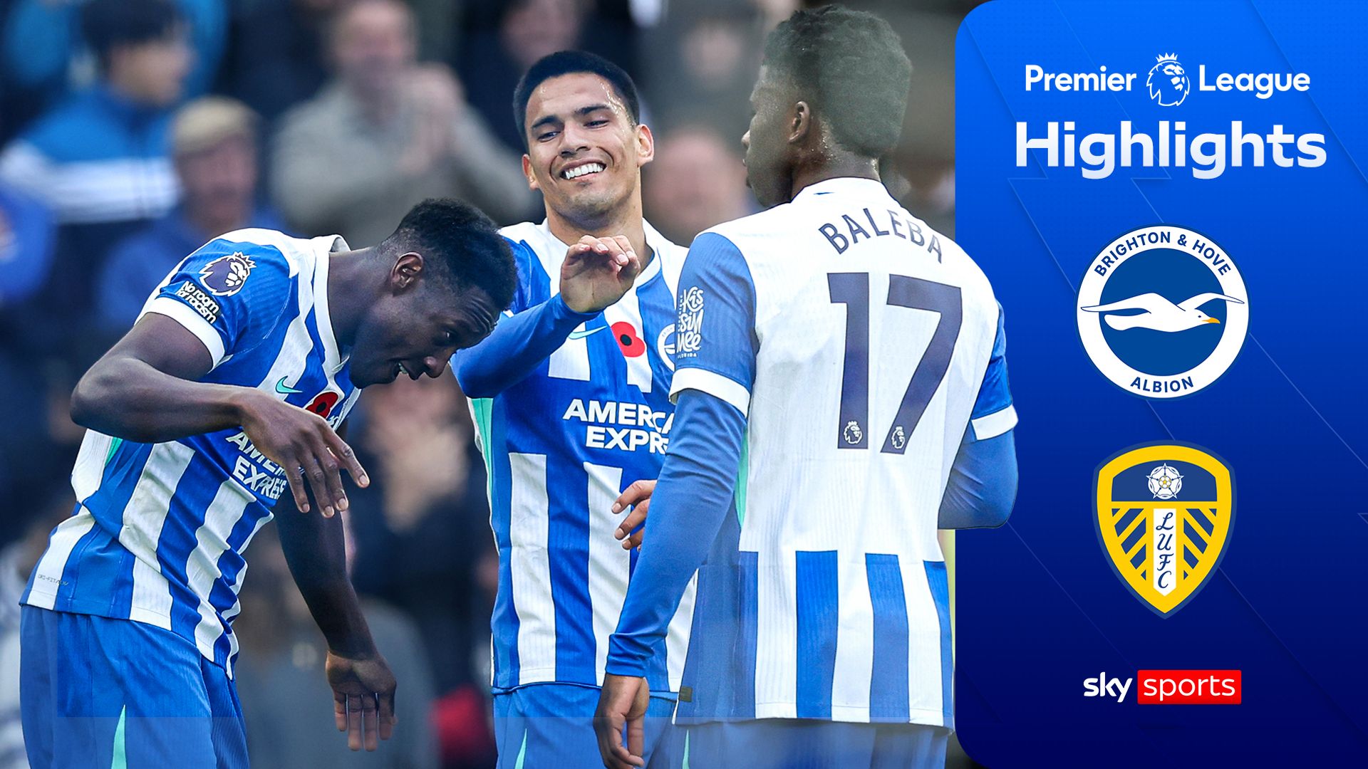 Gomez scores twice as Brighton ease past Leeds